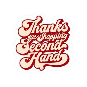 Handmade 2x2 “Thank You” Bubble Stickers 50 Pack Secondhand Vibes